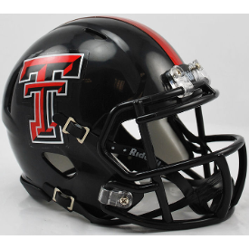 Riddell Texas Tech Red Raiders Chrome Logo Revo Speed Mini Helmet